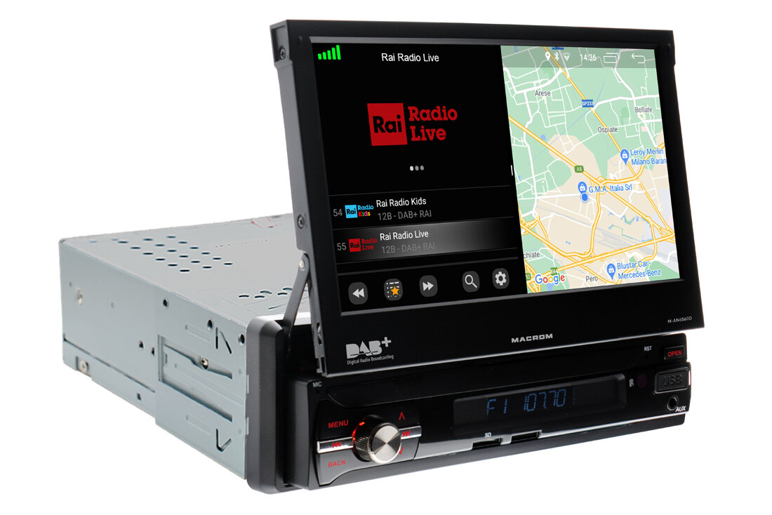 Macrom M-AN6560 DAB- 7'' motorovo vysvaten monitor