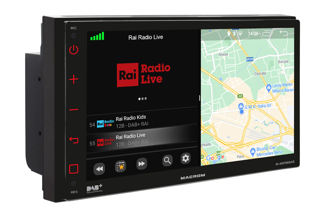 Autordio MACROM M-AN700D s android systmom, DAB prijma.