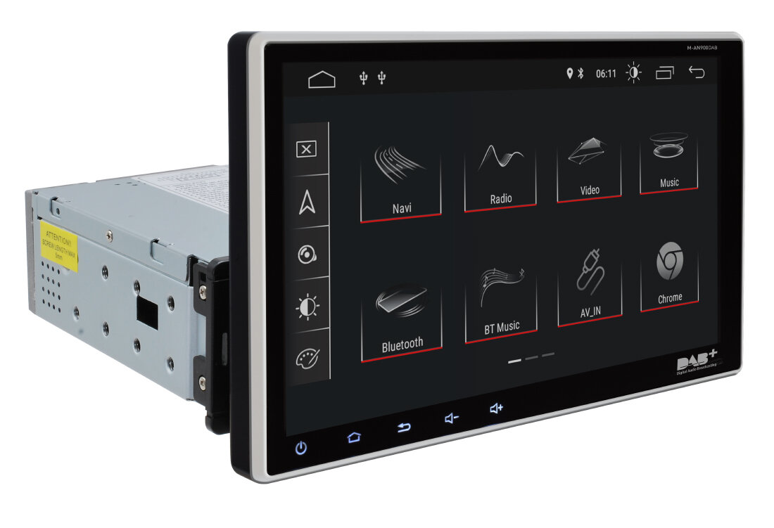 MACROM M-AN900DAB autordio s 9''displayom a DAB digitlnym tunerom.