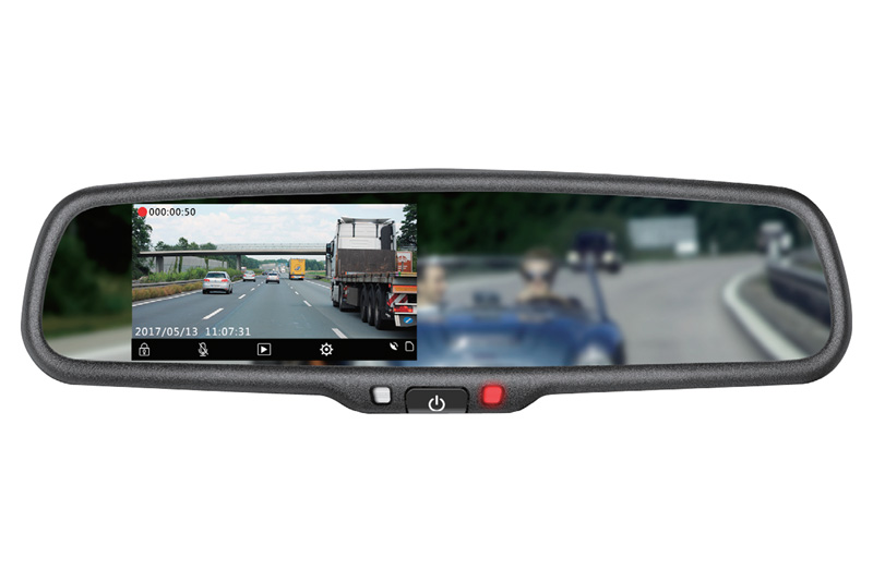 Kamera DVR zznamov v sptnom zrkadle s monitorom PSA, Renault, Dacia, Mercedes, Mitsubishi...