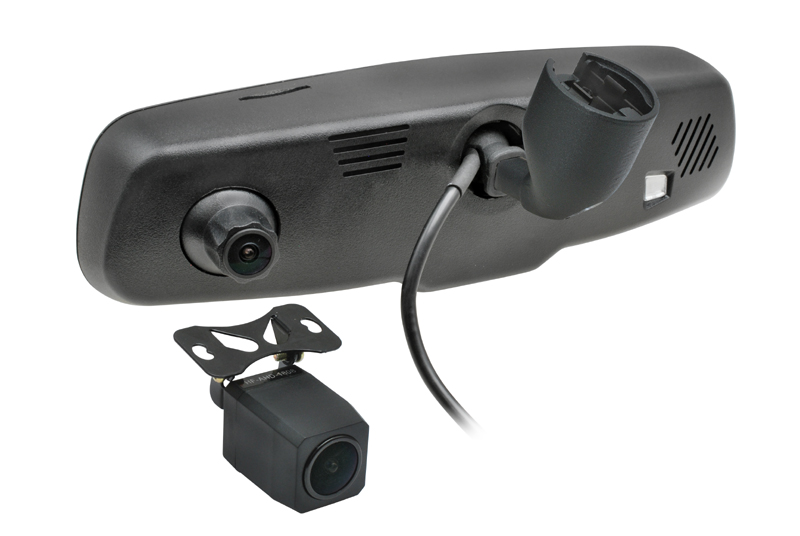 DVR kamera s monitorom v sptnom zrkadle, predn+zadn - Audi, koda, VW