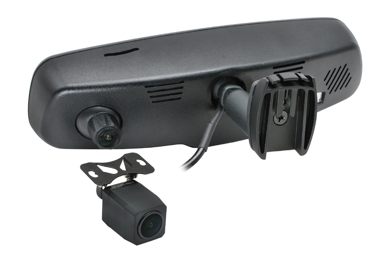 DVR kamera s monitorom v sptnom zrkadle, predn+zadn - PSA, Renault, Mercedes, Volvo