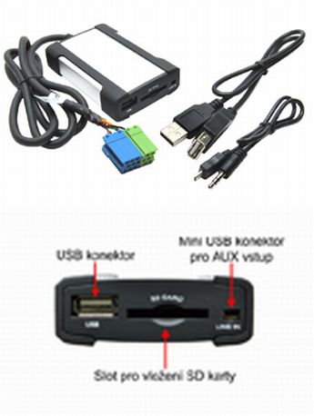USB+AUX vstup pre OEM autordi-BECKER