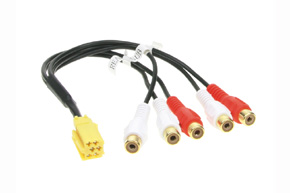 AUX vstup BECKER mini ISO - 5x CINCH 