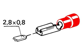 Izolovan konektor - samica 2,8 mm